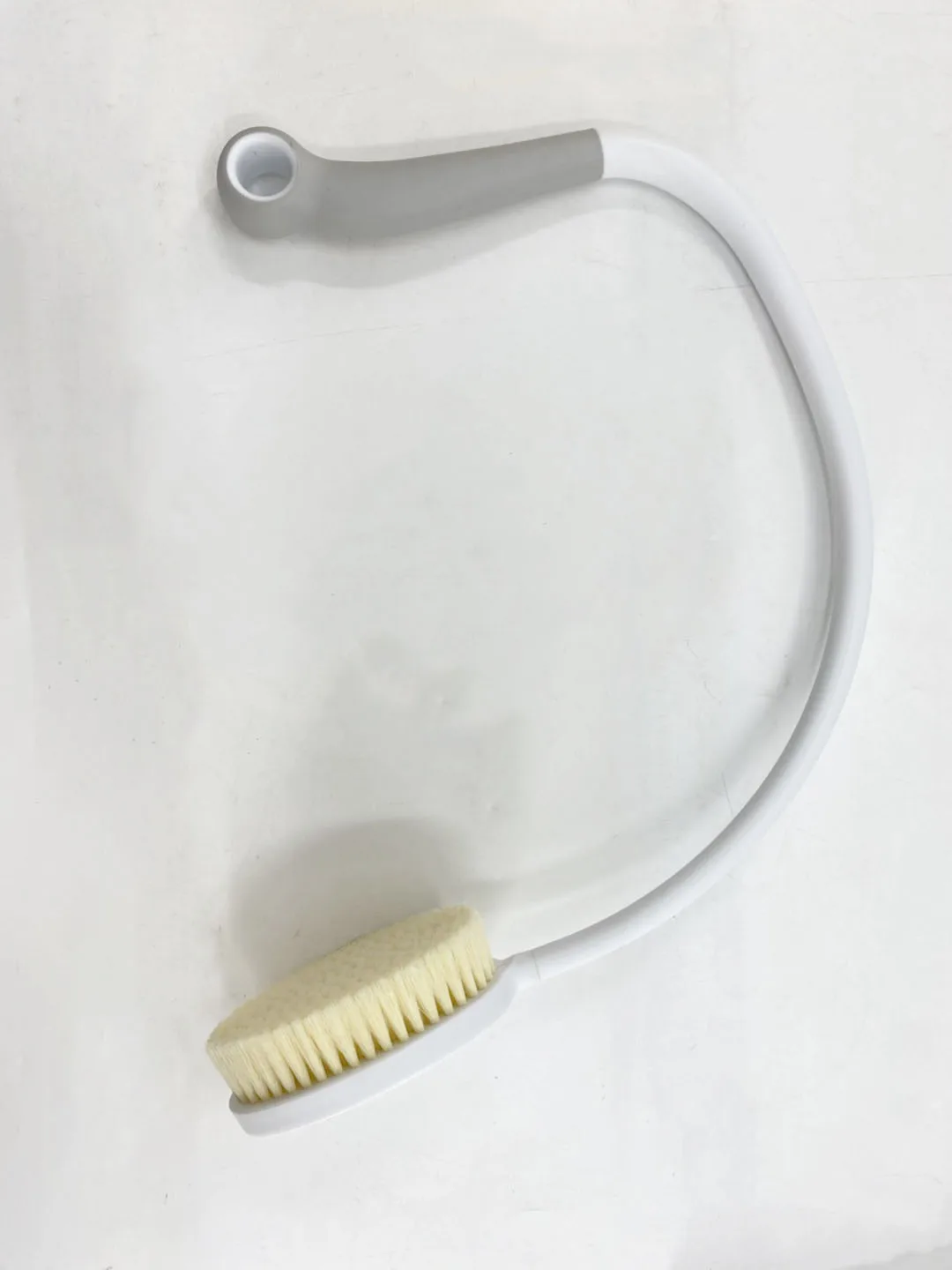 Shower Brush With Ushaped Long Handle,Bath Brush With Curved Handle