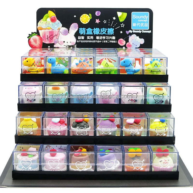 Stationery 3D Rubber Eraser Pencil Eraser Mini Animal Shaped Custom ...