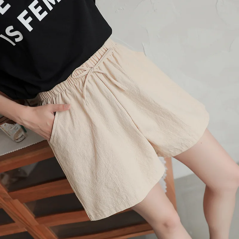 High Waisted Casual Lounge Jersey Shorts with Pockets172_voghion.com