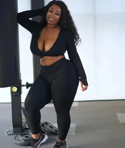 Gym Set Women Unbranded Fitness Clothing Plus Size Nylon Breathable Long Sleeve Gym Wear