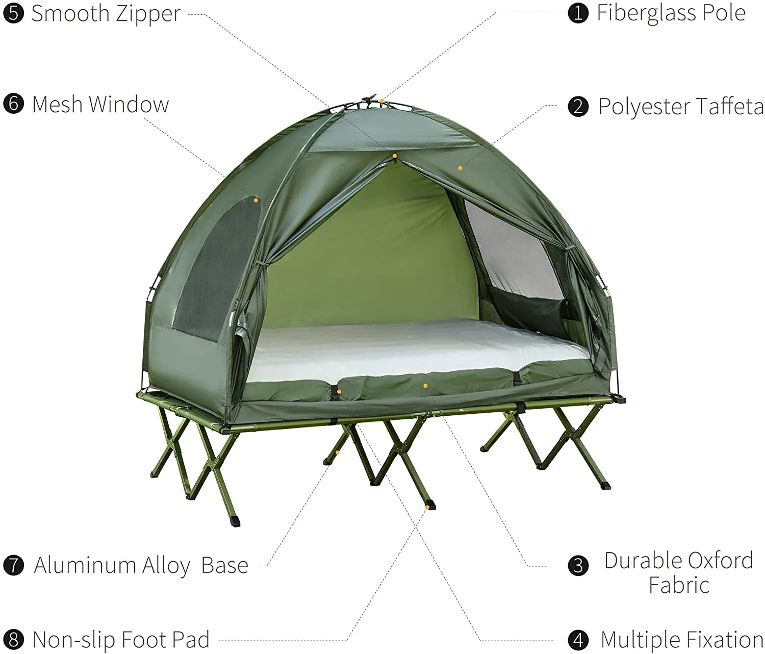 1 Person Compact Pop Up Portable Folding Outdoor Event Camping Hiking