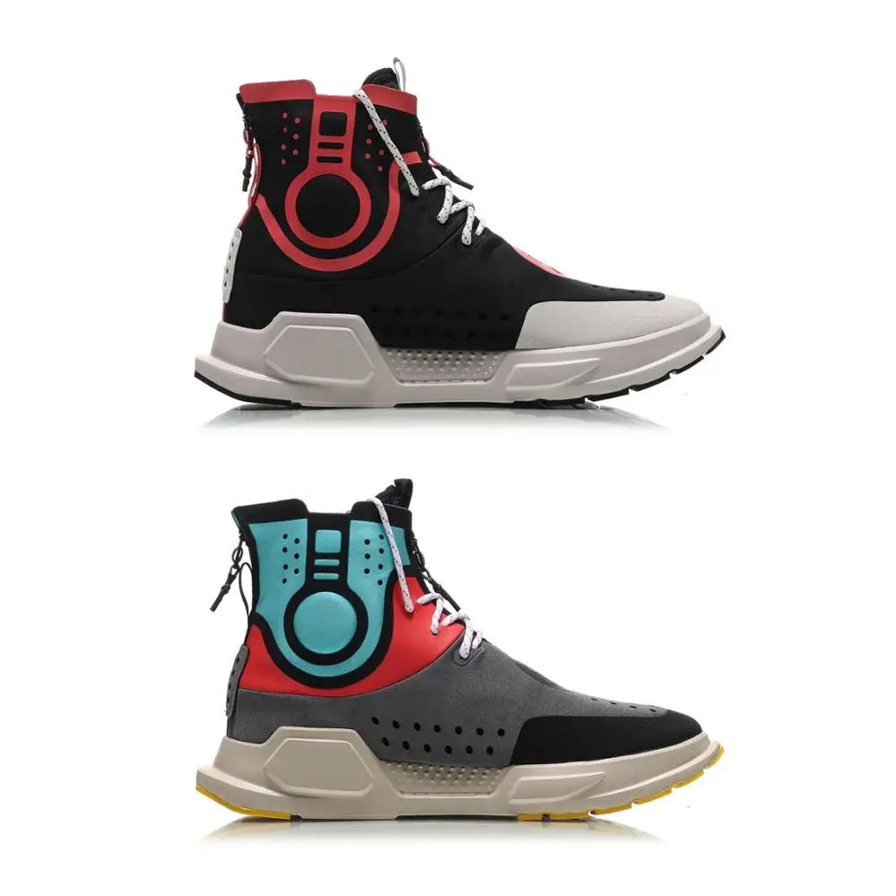 Мужские баскетбольные кроссовки Li Ning NYFW REBURN, удобные спортивные кроссовки с высокой посадкой из Китая, AGBN054