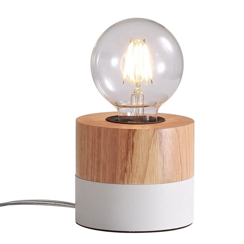 PASSUN New Product 4w Bulb Easy Replaceable LED Wooden Table Lamp