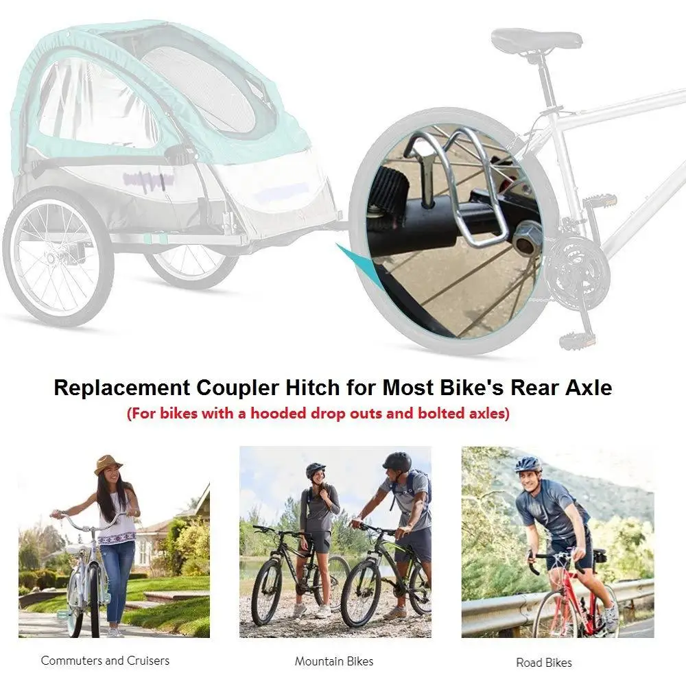thumbnail image 2 of Universal Bike Trailer Hitch – Aluminum Coupler Linker Connector For Bicycle Trailer 2 of 3