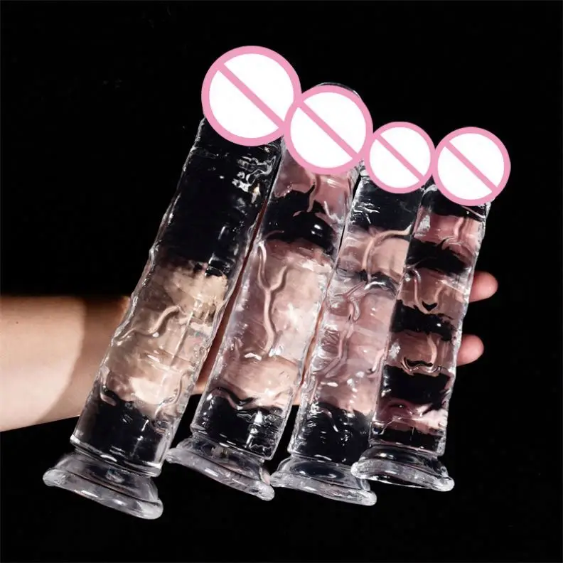 High Transparency Female Wearing Masturbator Egg Free Sex Toys Crystal Realistic Dildo for Women Sextoys