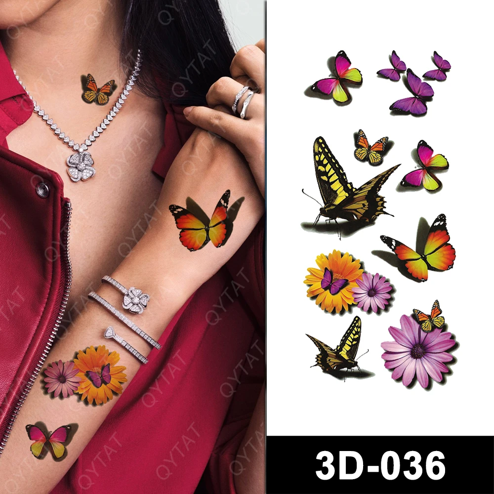 good quality colourful waterproof 3d butterfly