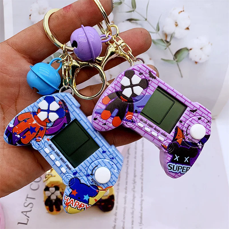 Mini Gaming Console Handheld Game Players Electronic Games Machine Fun Birthday Keychain Gift for Children 2024 New