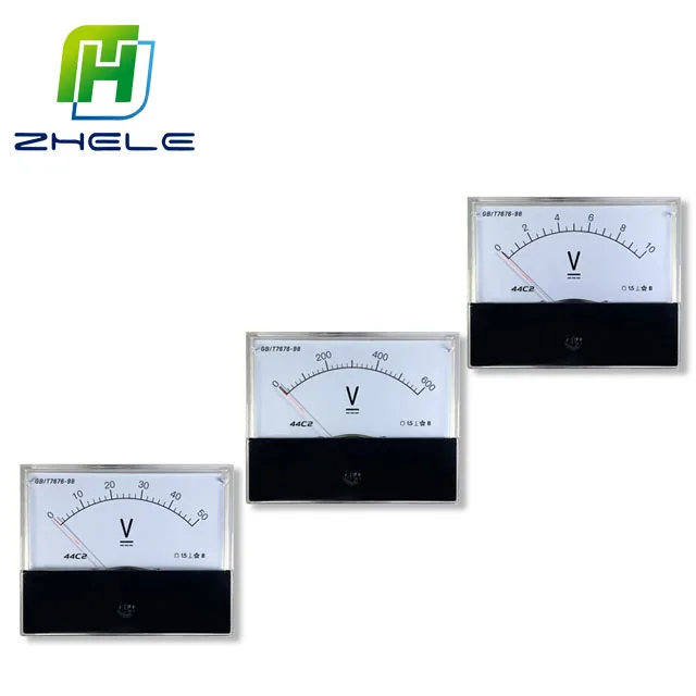 OEM Service 100*80mm Point Analog Panel Voltmeter AC/DC 5V 10V 15V 20V 30V 50V 100V 150V 200V 250V 300V 400V 500V Voltage Meter