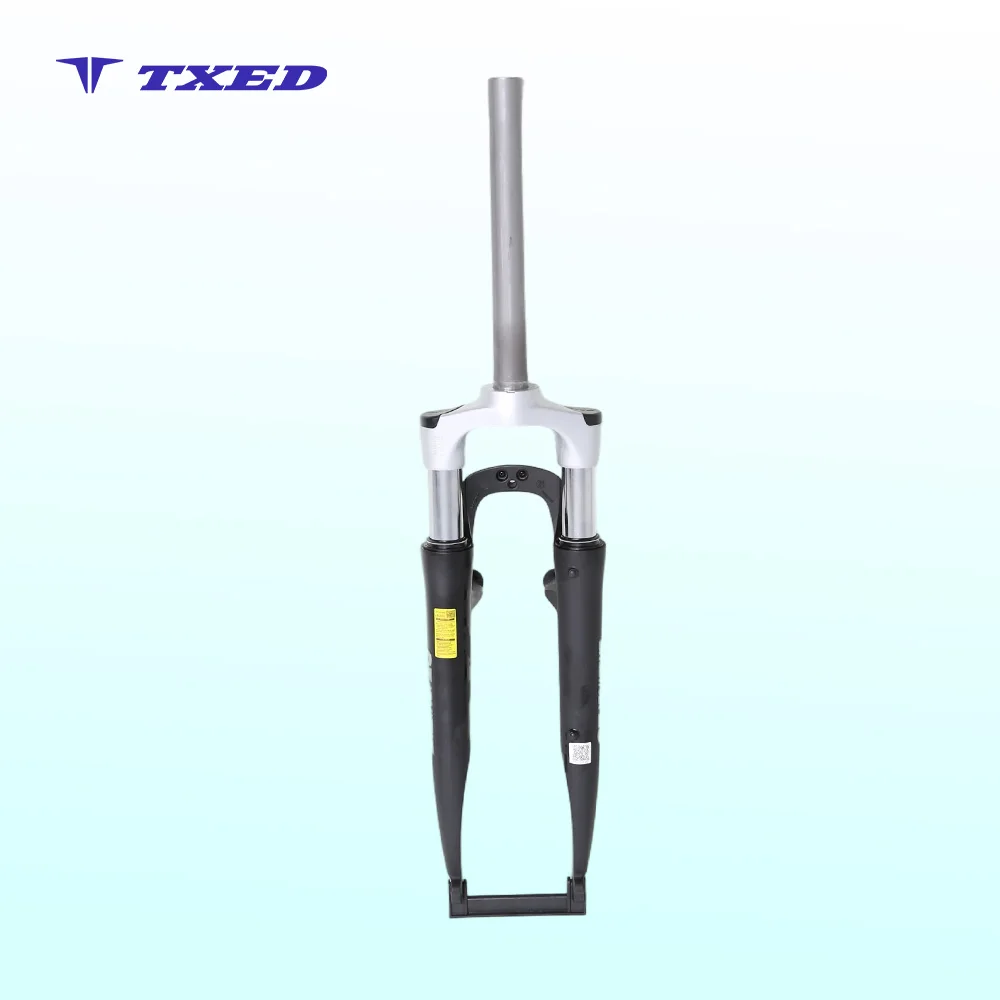 Aluminum Suspension Fork with Coil Spring for BMX Road Bikes & Kids' Bikes-Durable Silver Crown