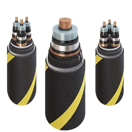 Low MV Submarine Power Cable with Three XLPE Insulated Copper Aluminum Conductors PVC PE Construction Latest Standards