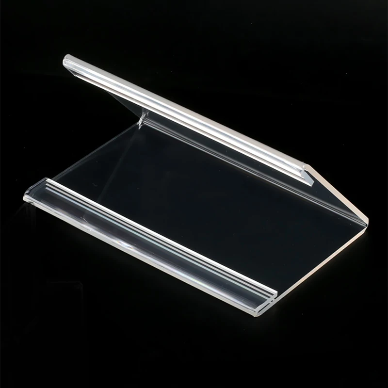 Wholesale Acrylic Desktop Business Card Table Number Holder Stand V Shape Office Desk Name Plate Sign Holder factory