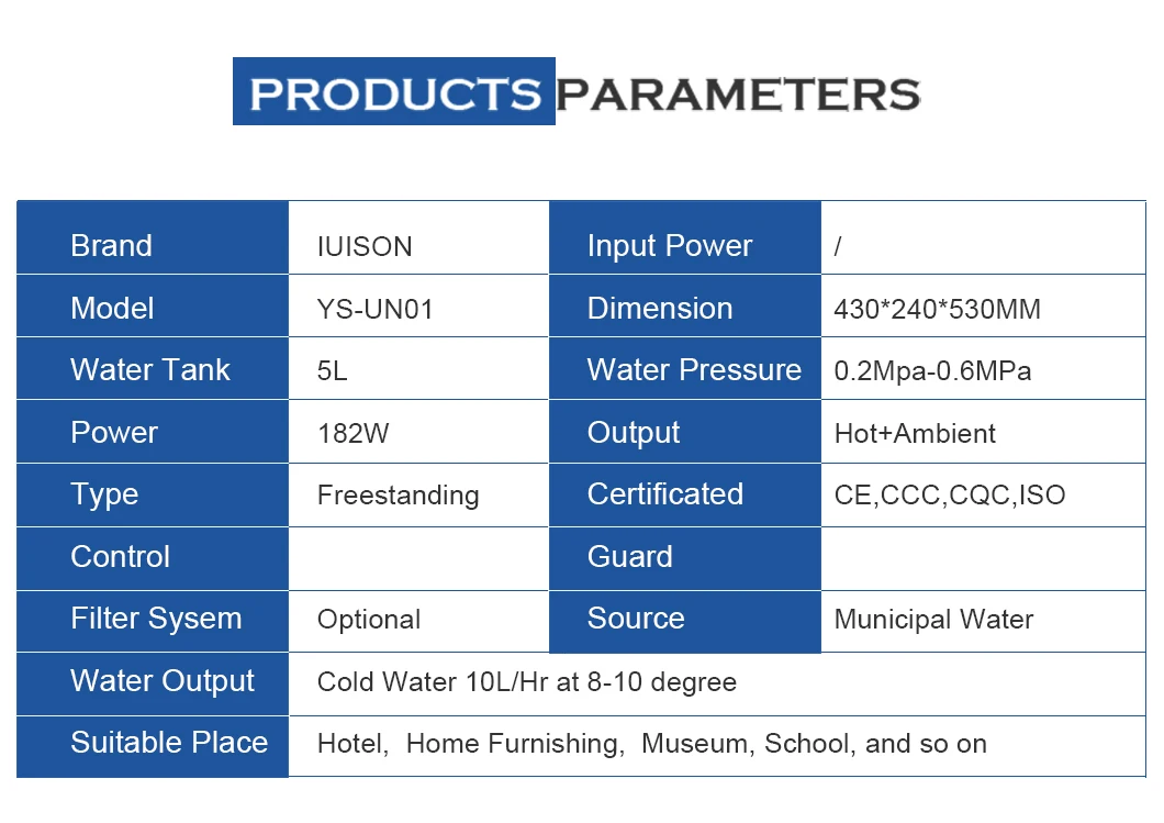 household pure drinking under counter water cooler details