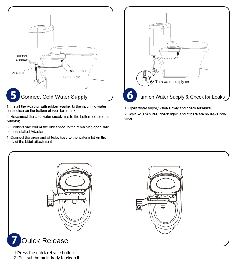 Non Electric Key Button Bidet Toilet Attachment Dual Nozzle Smart Toilet Bidet Shattaf Detachable Non Electric Bidet manufacture