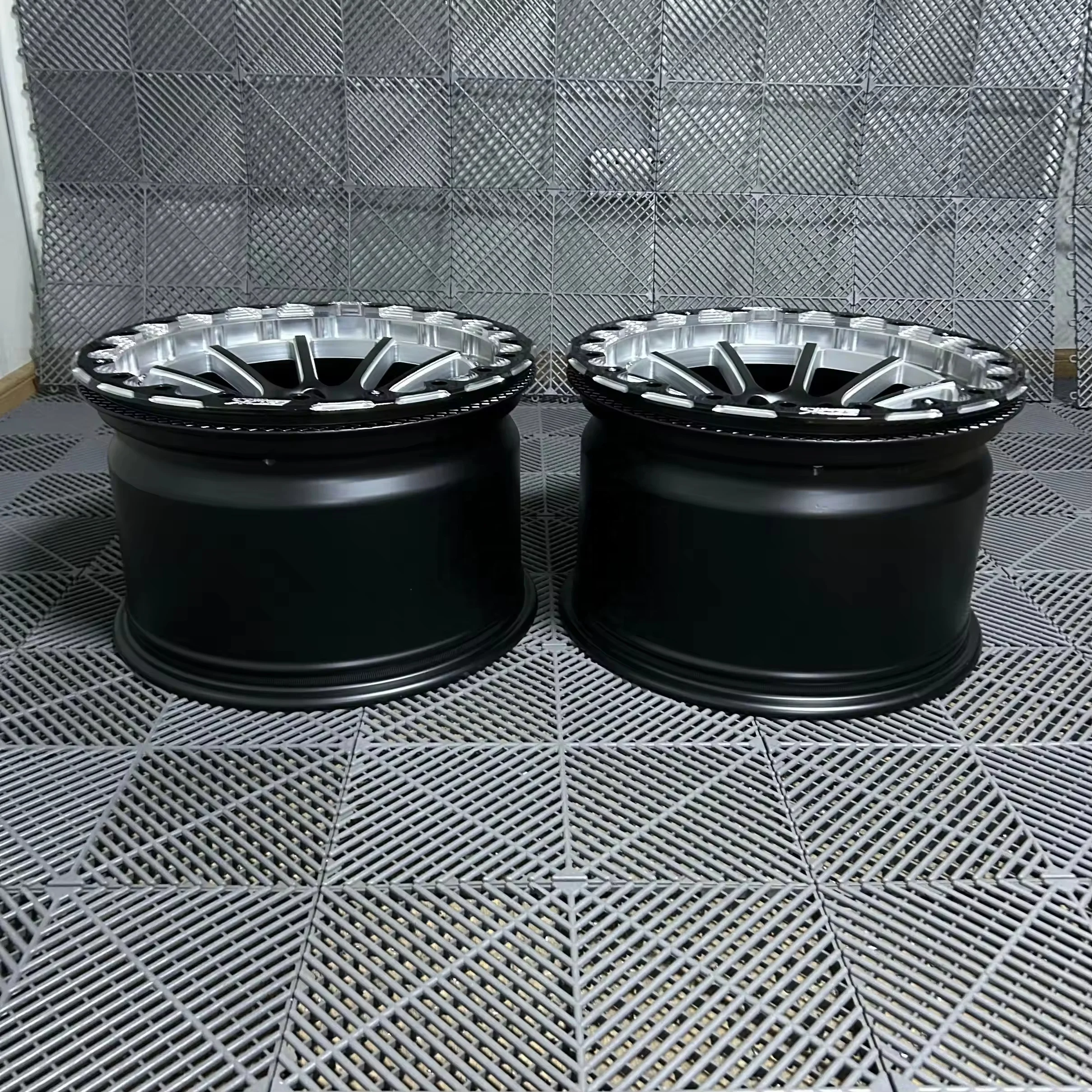 XJ CNC Custom Double Beadlock Off-Road 5x130 15x10 5 Holes Drag Race Drag Pack Trackhawk Aluminum Alloy Forged Wheels Rims