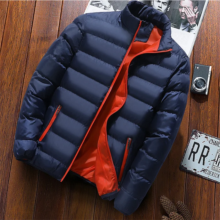 High Quality Winter Man Down Stand Collar Stylish Fleece Thick Warm Coat Streetwear Zipper Outdoor Sport Jacket For Men_voghion.com