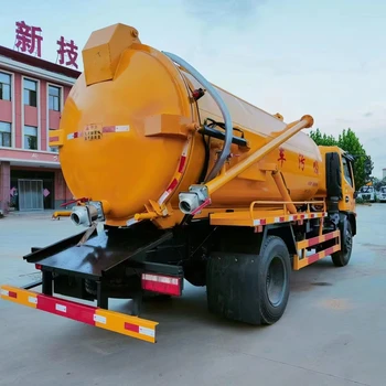 Multi functional cleaning and suction truck for sewage sludge cleaning can be customized