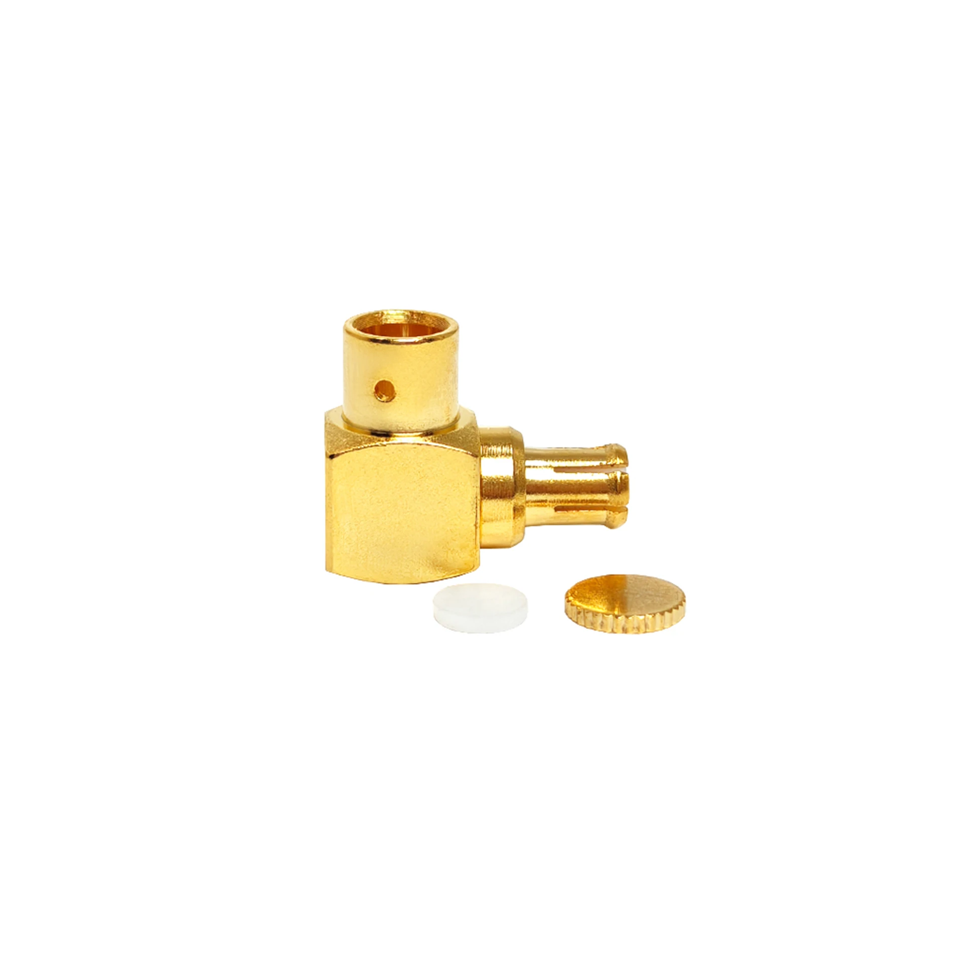 MCX Male Plug Right Angle Solder Connector for RG402 141 Coaxial Cable