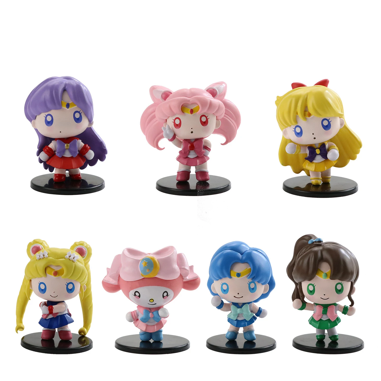 7pcs/set Sailor Moon Runa Tsukino Usagi Collectible PVC