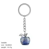 Blue stripe apple keychain