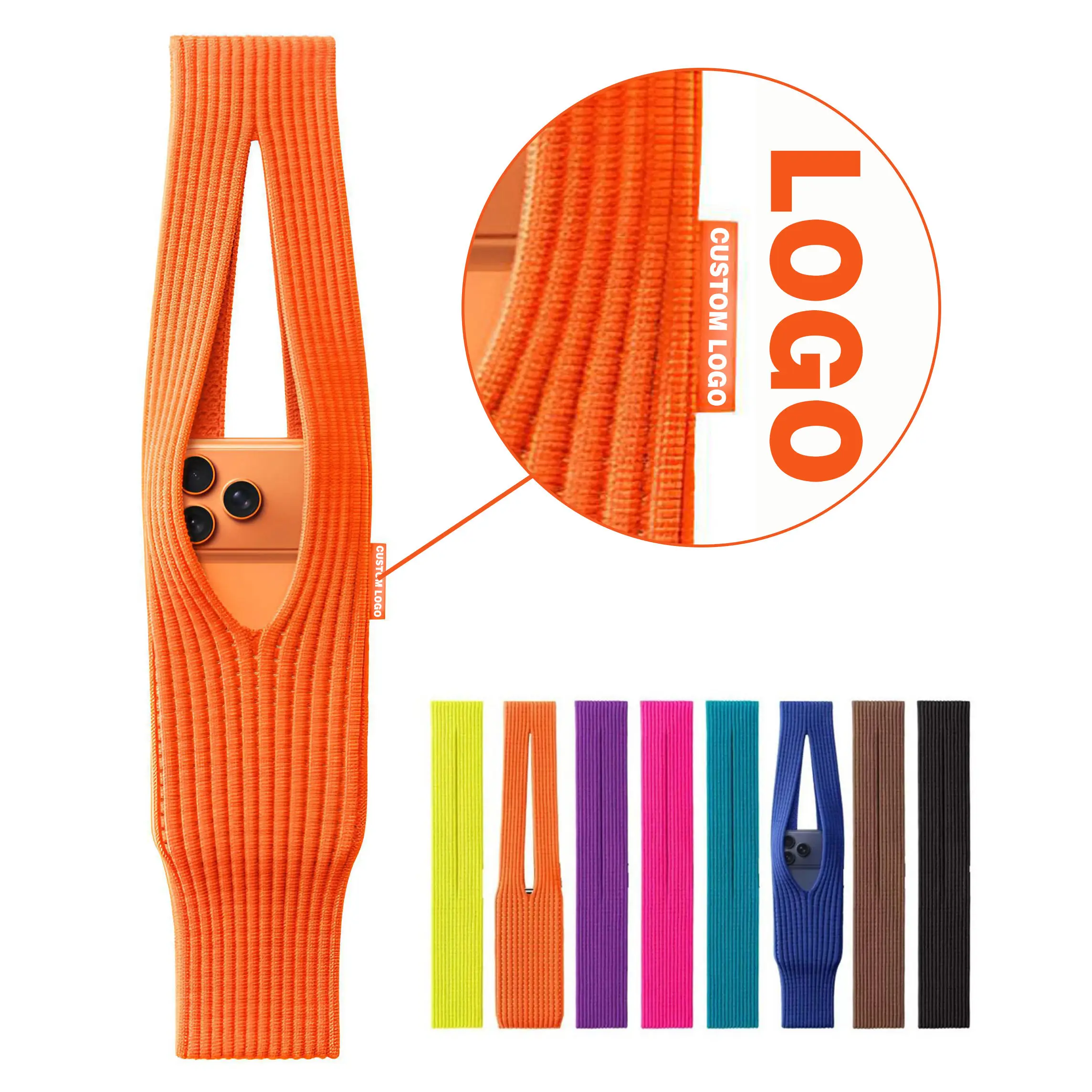 Trendy 40CM Knitted Pocket Bag - High-End Fashion Accessory with Apple Knit Phone Pouch Tag for iPhone 17 Pro Mobile Phone Bags