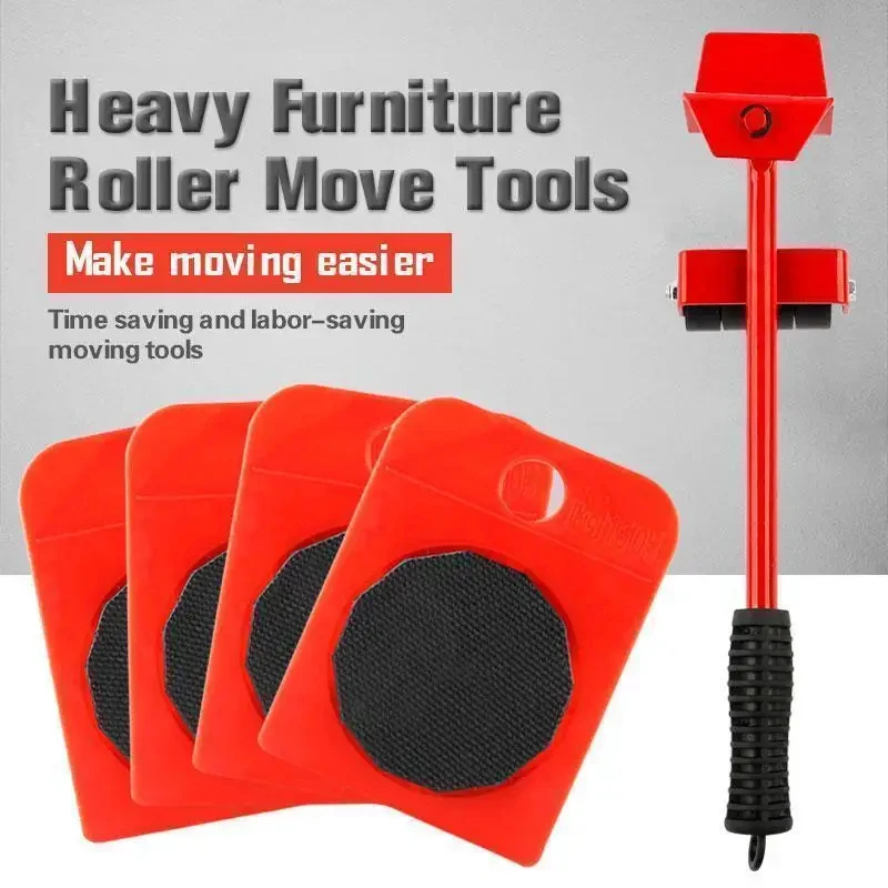 Moving Tool Furniture Lifter Labour Save Heavy Furniture Appliance Mover Slider 360 Rotation Wheel Rollers Pads150kg Capacity