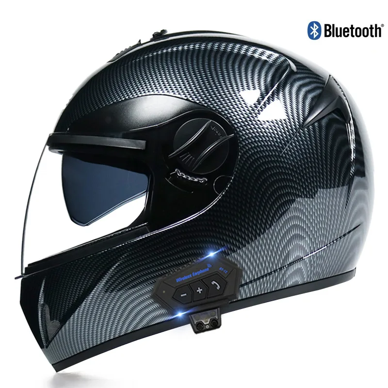 flip up predator motorcycle helmet with bluetooth built in Matte Black Modular Bluetooth Motorcycle Helmet Flip-up