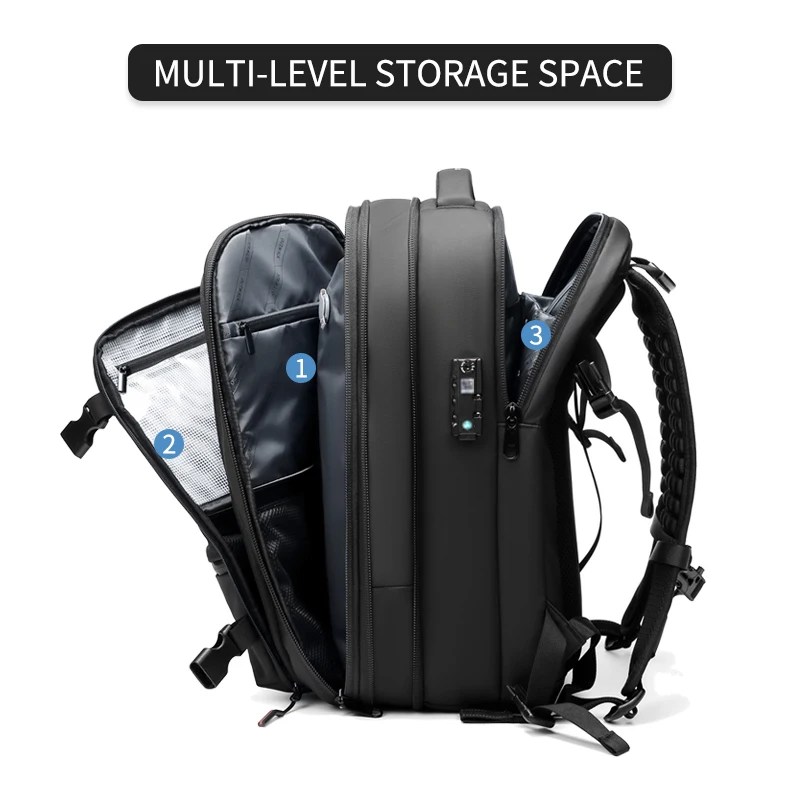 Expandable Vacuum Compressor Travel Bag With Weighing Handle Waterproof Bagpack Wet Dry Separation Vacuum Airbag Backpack