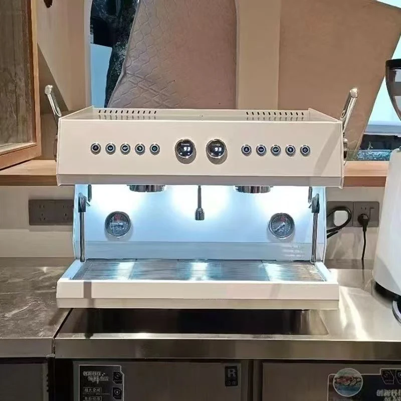 高級ブランド製商用プロフェッショナル2グループ式セミオートマチックエスプレッソコーヒーマシン（店舗向け）