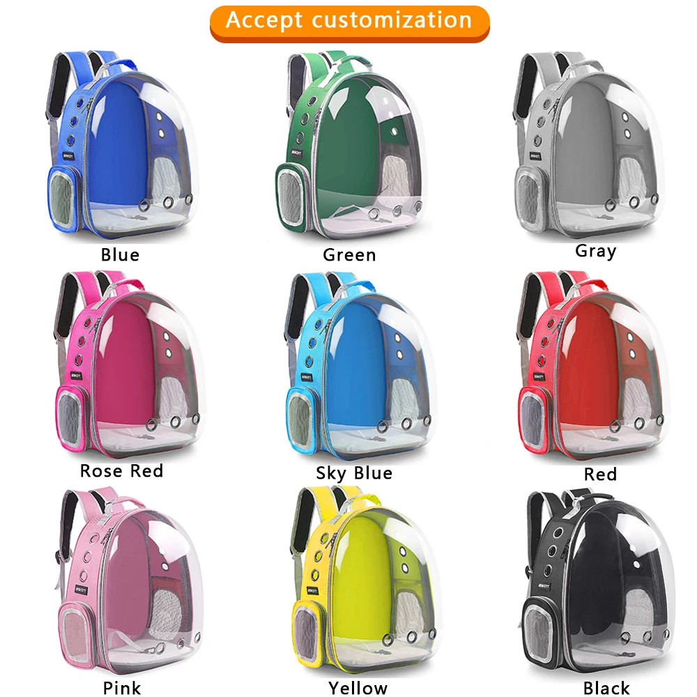 Beikott Customize Cat Carrier Bag Outdoor Pet Carriers Backpack Breathable Portable Travel
