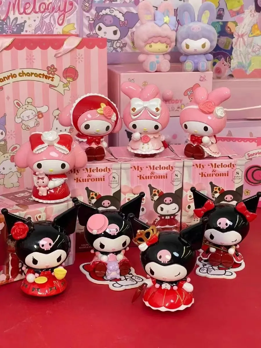 DHF474 Новое поступление, Sanrioed Cinnamoroll маленькая Райская серия, шкатулка для игр, игрушки для игры, декоративные украшения, фигурки