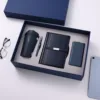 Blue cup+pen+notebook+power bank 4pcs set
