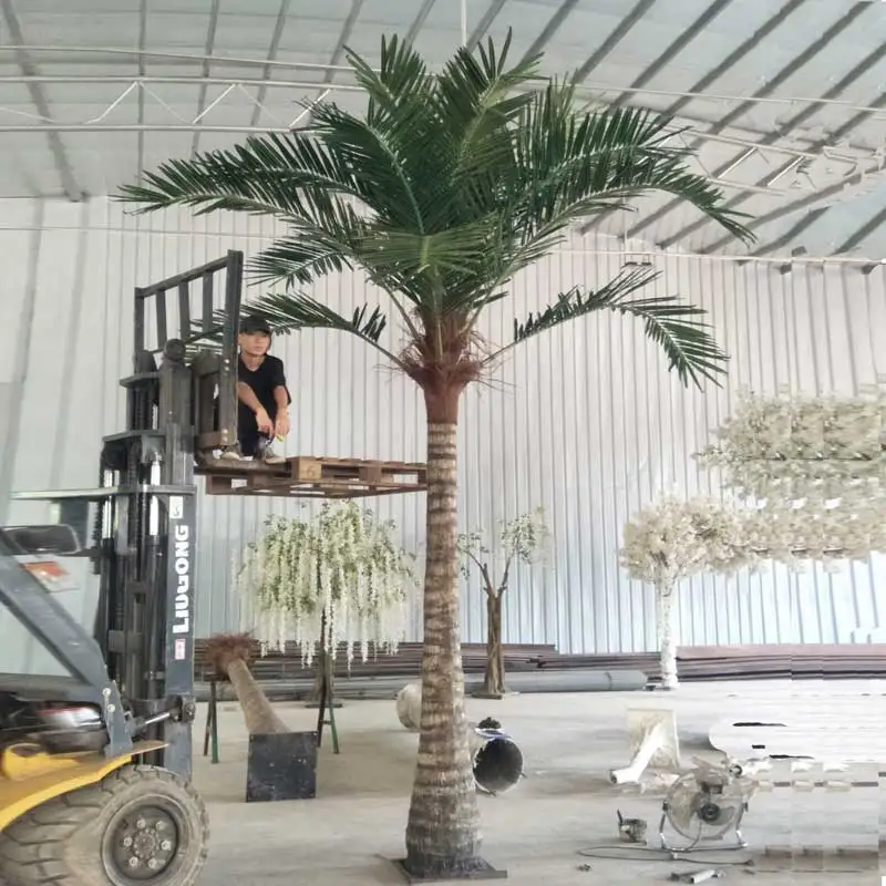 6メートル高さの人工ヤシの木植物カナダ人工日付ヤシの庭