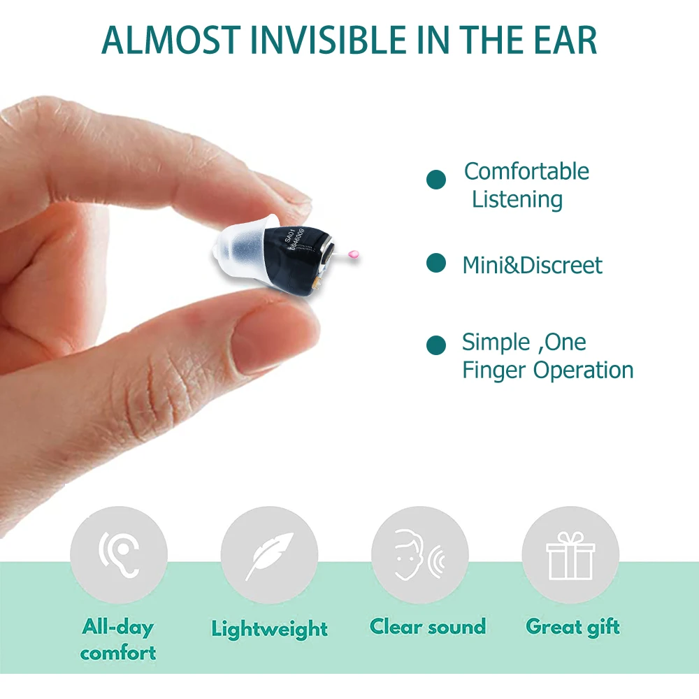Professional Rechargeable Sound Amplifier Hearing Aid Invisible Itc