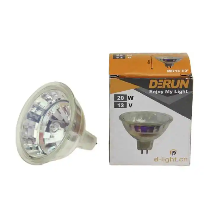 Dimmable 12V 16W 20W 28W 35W 40W 50W Halogen Bulb with GU5.3 and Clear Glass Comfortable Warm White Lamp HAL-MR16
