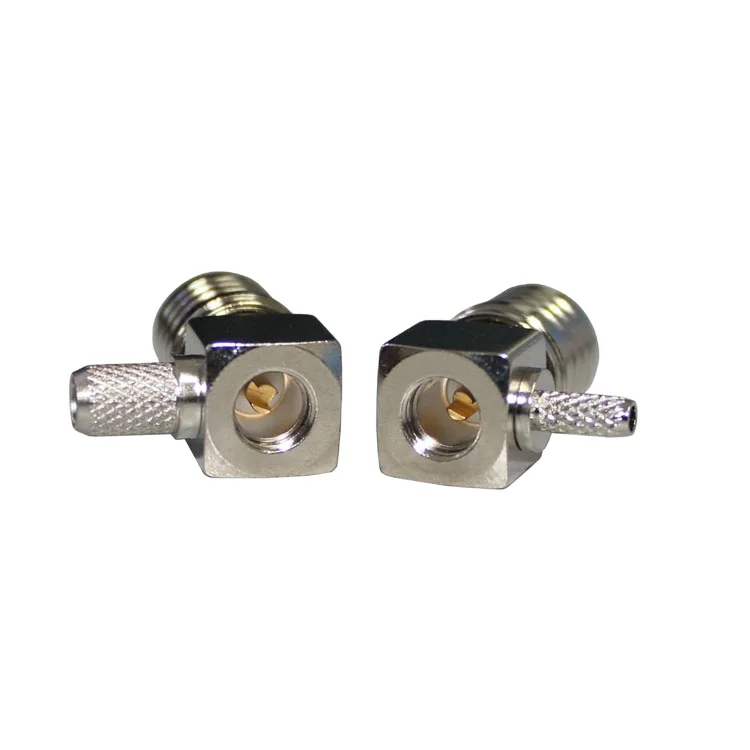 product source manufacturer qma c jw3 right angle connector crimp rg142 rg58 cable qma male connector rf coaxial connector-2