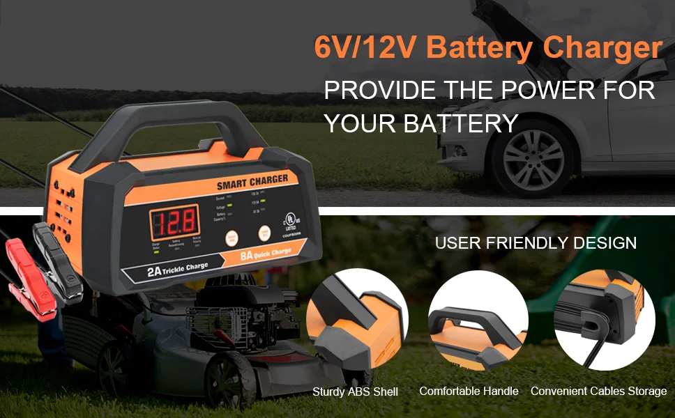 Fully Automatic Car Battery Charger 2a Smart Fast Power Charging