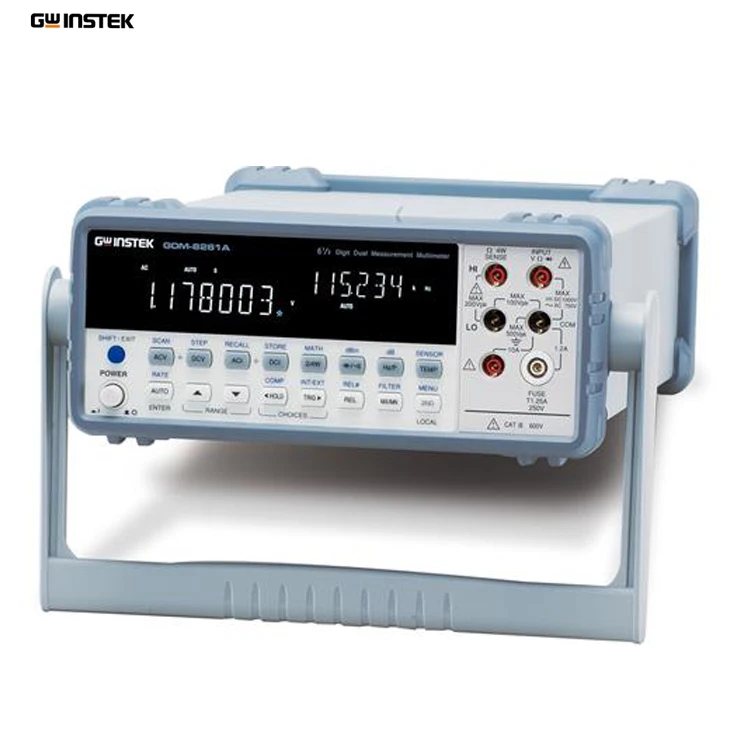 gwinstek GDM-8261A is a 6 1/2-bit digital multimeter that supports dual display measurement