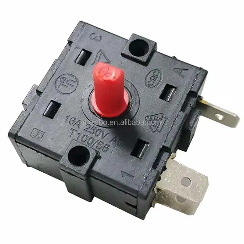 Black 250v 16a T125 Gear Rotary Potentiometer Switch 5 Position