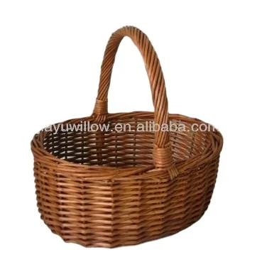 Large Wicker Fruit Baskets with Strong Integral Handles