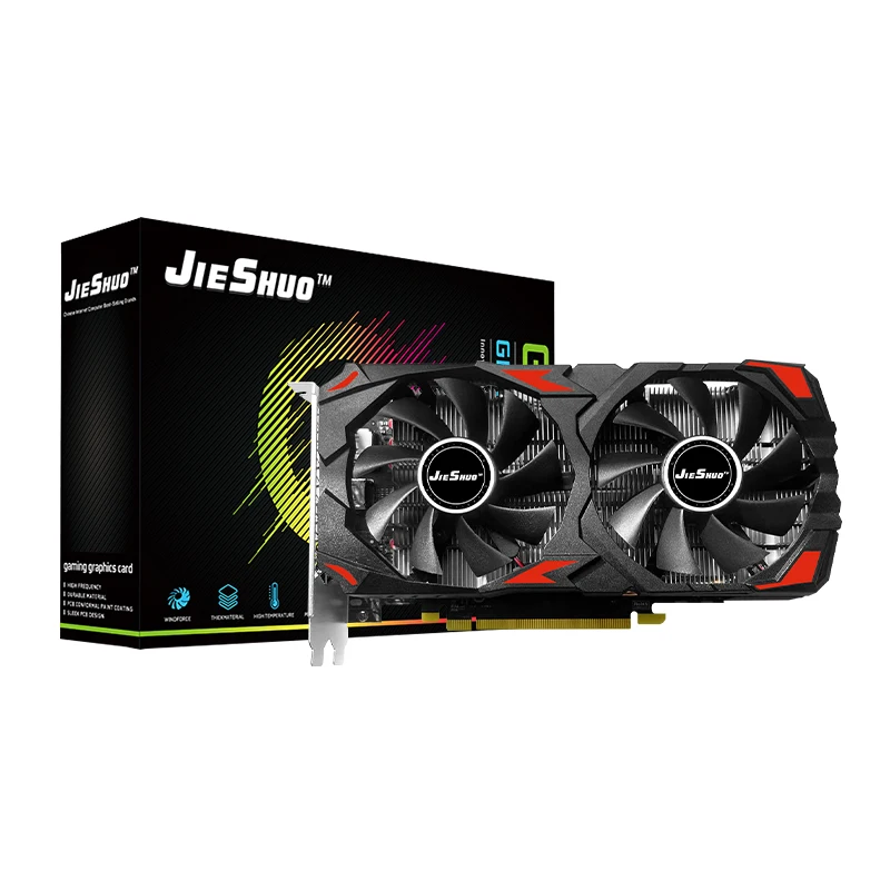 JIESHUO Brand New RX590 8GB Graphics Card Radeon amd Rx 590 256bit 2048sp  Factory Customized for Gaming Office