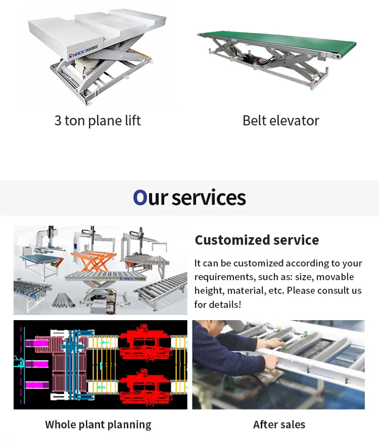 Hong Rui Custom Scissor Lift Hydraulic Table Electric Table details