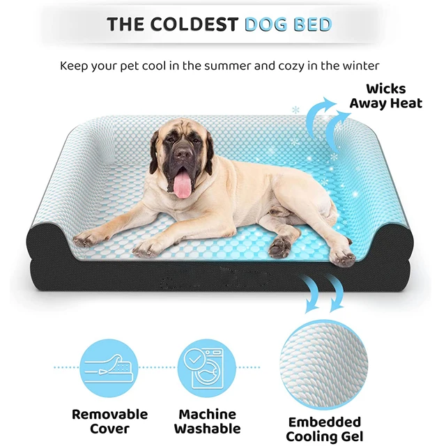 Egg Crate Waterproof Memory Foam Orthopedic Removable Washable Cover