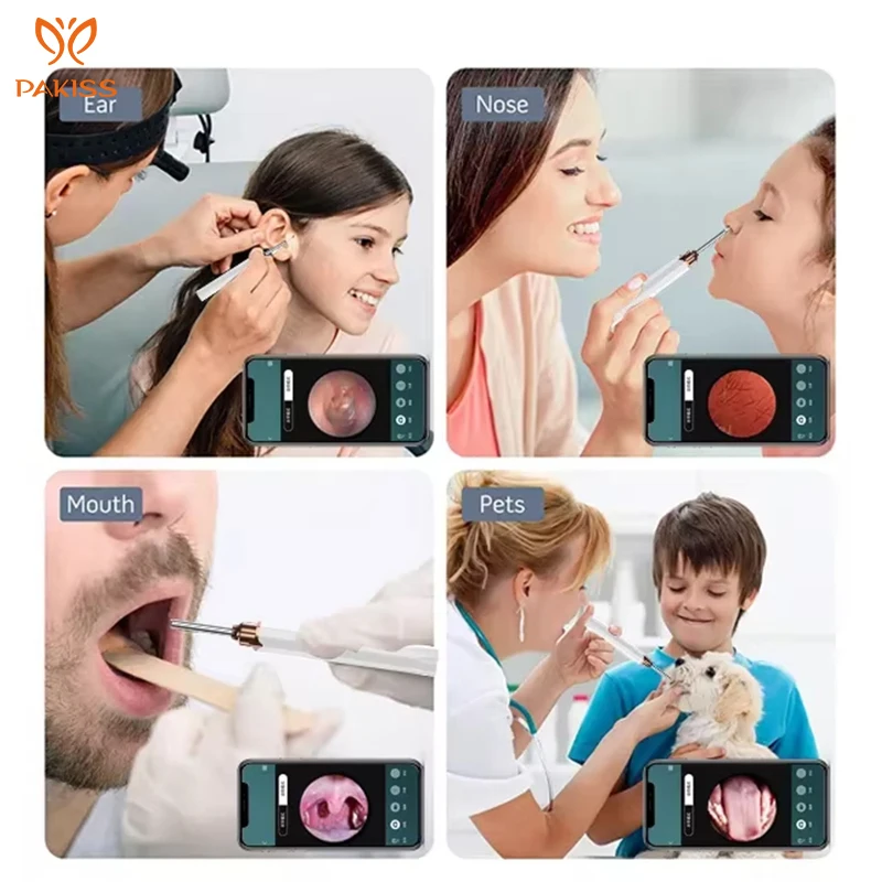 PAKISS High Quality Household 1080 HD Cleaning Otoscope Wifi Endoscope Earpick Smart Visual Ear Cleaner