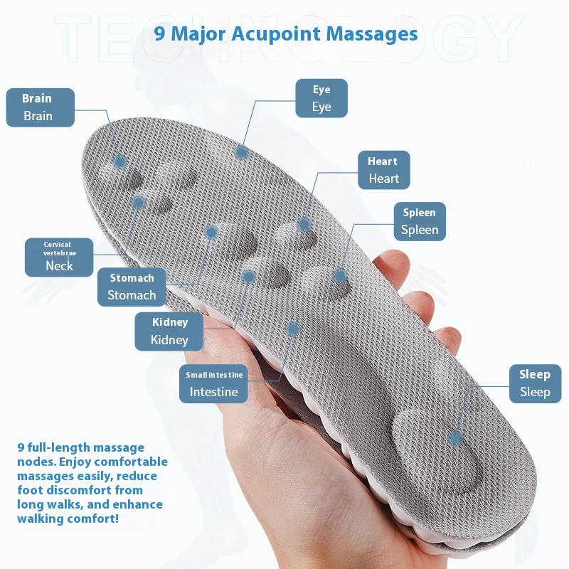 NEW Breathable Sweat Absorbing Soft Comfortable Unisex Height Increase Elevated Sports Insole Made PU Material Environmental