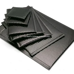 Custom Printed Black Bubble Mailer Bag Eco-Friendly Express Shipping Packaging Durable Metallic Bubble Envelope Mailer Bag