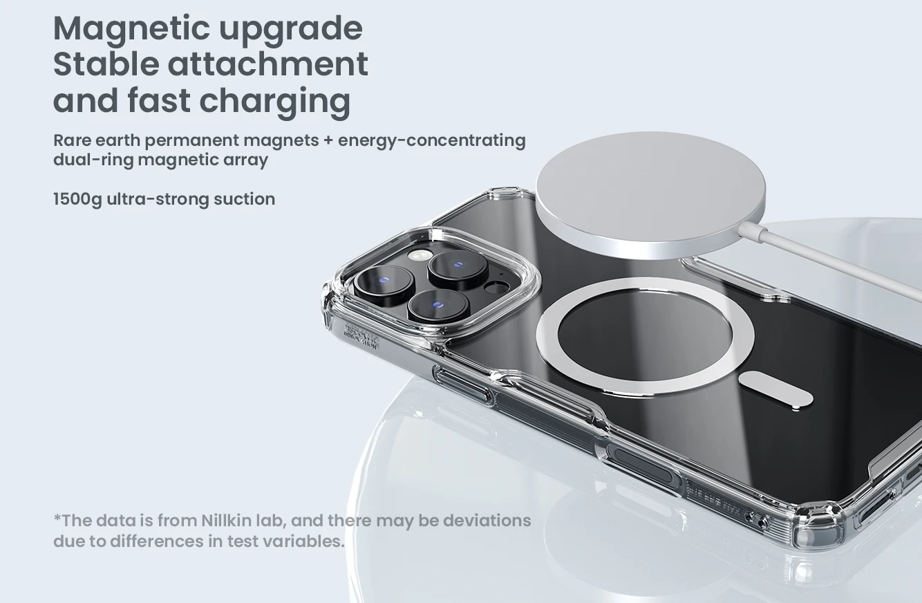 Nillkin Nature TPU Pro Magnetic Case for iPhone 15 Pro Max | Nillkin Case for Iphones 16 - 16 Pro Max | Nillkin Nature TPU Pro Magnetic Case for iPhone 15 Pro Max | Nillkin