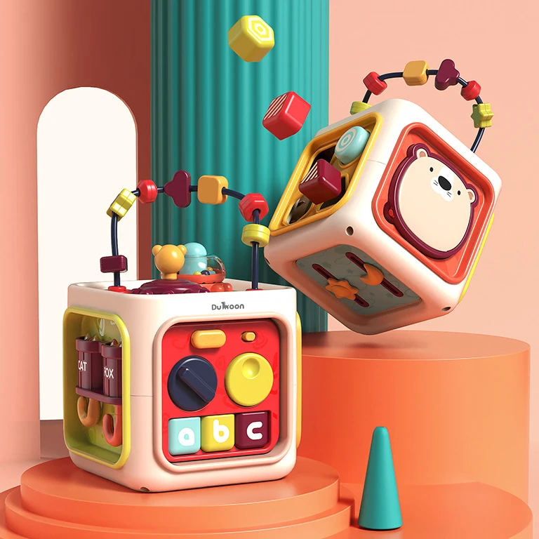Multifunctional Wisdom Hexahedral Baby Brain Development Toys Early