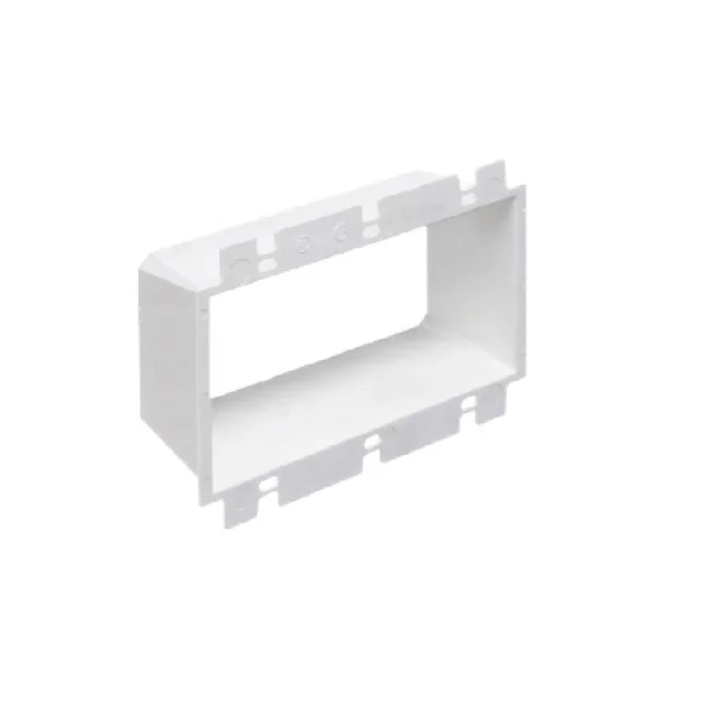 High Quality White Plastic 3-Gang Electrical Receptacle Outlet Box Extension Ring/Box Extender