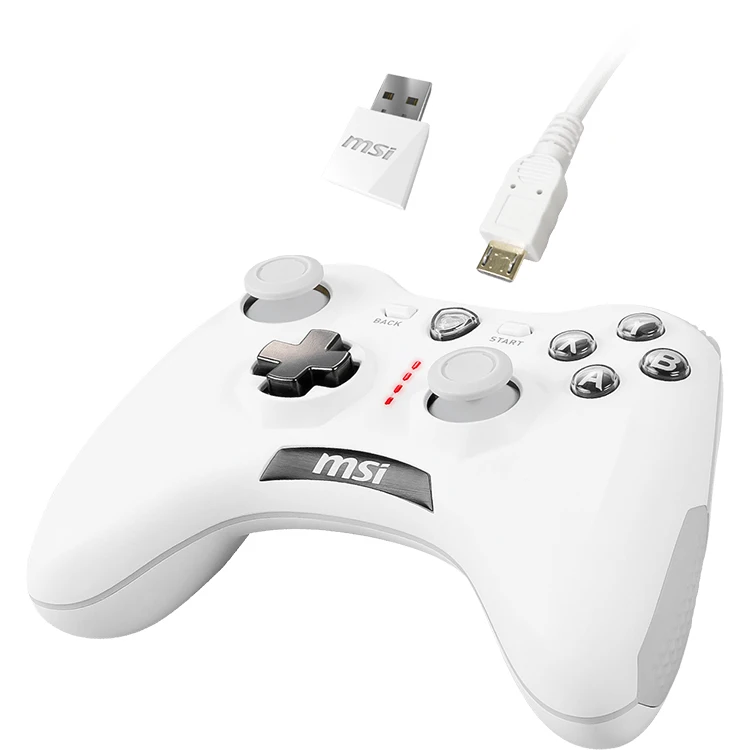 MSI FORCE GC30 V2 WHITE Gaming Controller Supports PC and Android Wireless Gamepad With Dual Vibration Motors Inside Gaming Gear