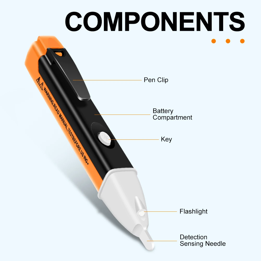 Penna Tester Di Tensione - Rilevatore Elettrico 2 In 1 Con Cacciavite Magnetico, Display Neon